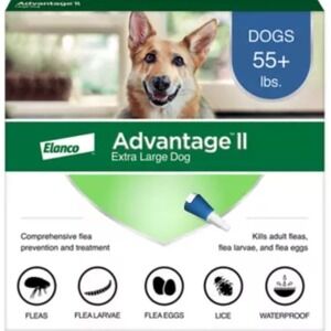 New 1 Month Dose Bayer Elanco Advantage 2 II Flea Treatment Extra Large Dog XL